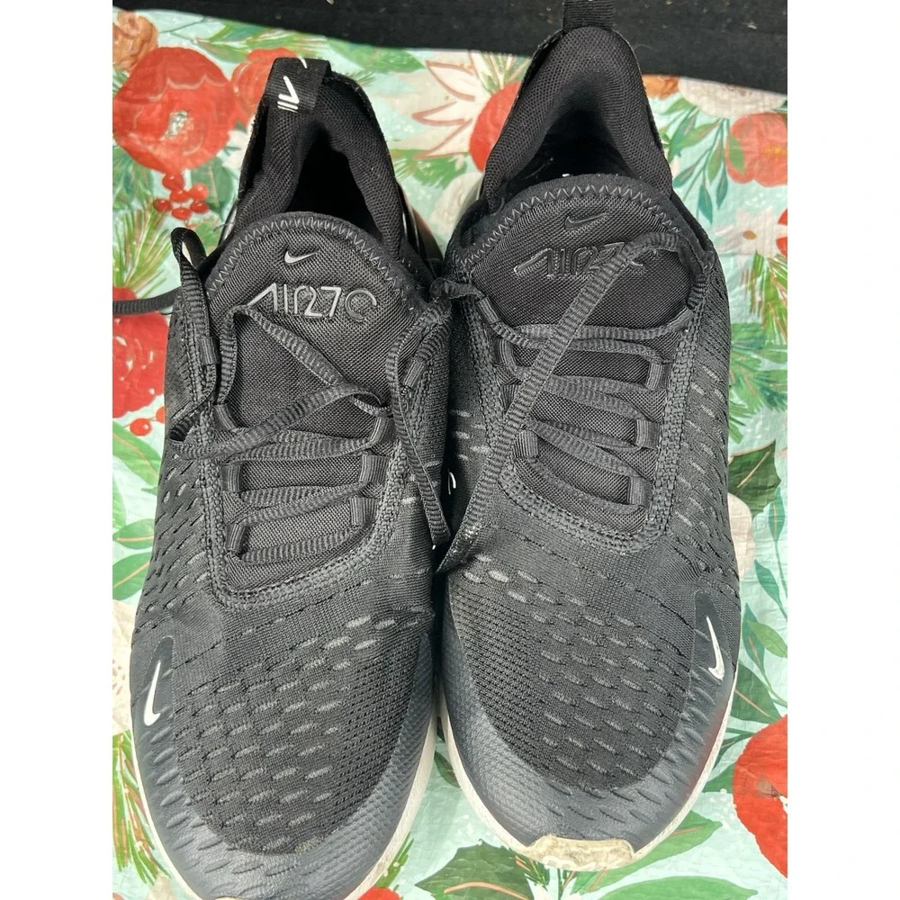 Nike Air Max 270 Black White Shoes Kids 7Y Multi AH8050-002‎ Excellent Condition